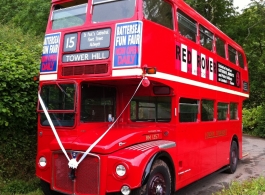 Red Routemaster Bus for weddings in Newport